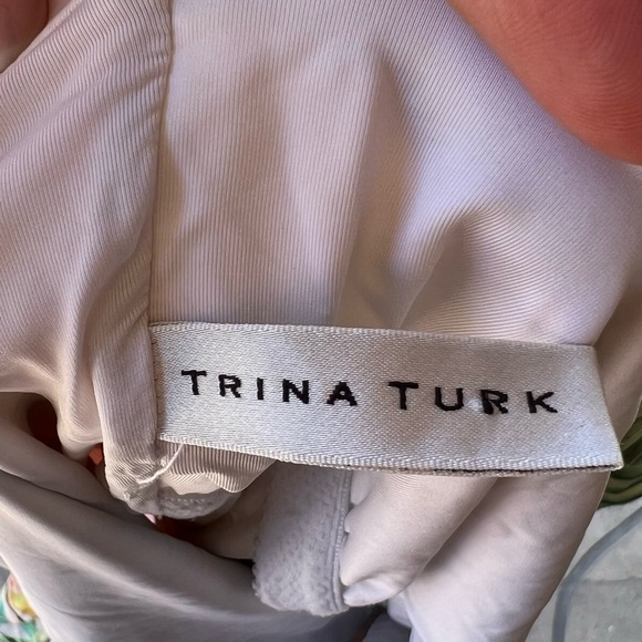 Like new Trina Turk fully lined swimsuit, built in shelf bra, vibrant colors - Picture 2 of 3